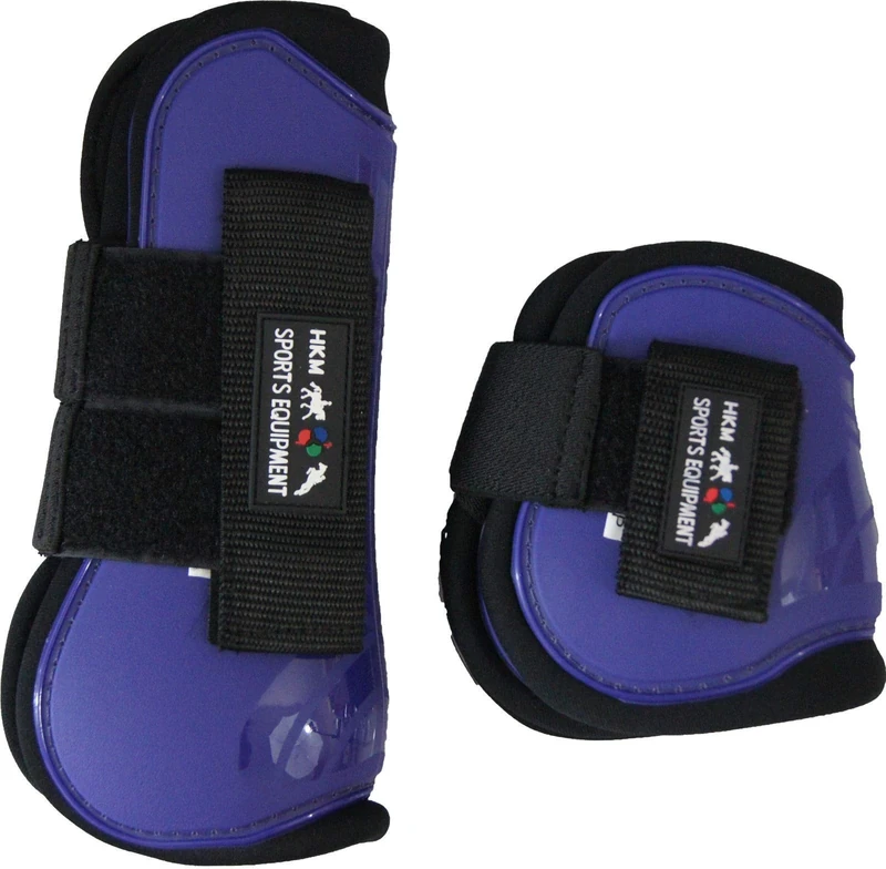 HKM 8566 Jumping Boots and Fetlock Caps Set of 4 Lined Pony Cob Full, unisex, Horse equipment, 8566, purple/black, Pony