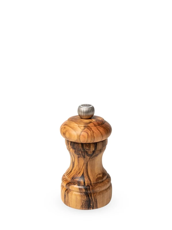 PEUGEOT - Bistro 10 cm Salt Mill - Classic Grind System - Olive Wood - Lifetime Guaranteed Mechanism - Made in France