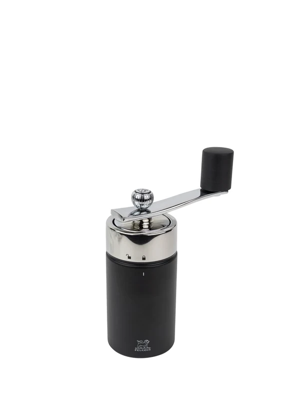 PEUGEOT - Isen 15 cm Manual Nutmeg Mill - Made with PEFC Certified Wood - Lifetime Guaranteed Mechanism - Made in France - Black Colour Beechwood and Stainless Steel