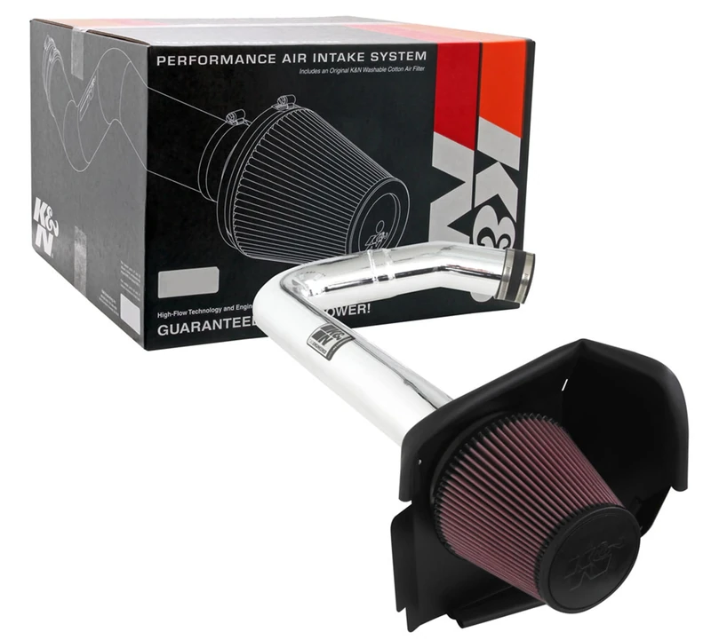 K&N Typhoon Kit compatible with Dodge Charger 3.6L-V6 2011-2022 & Chrysler 300 3.6-V6 2011-2022 - Polished (69-2544TP) - Image 1