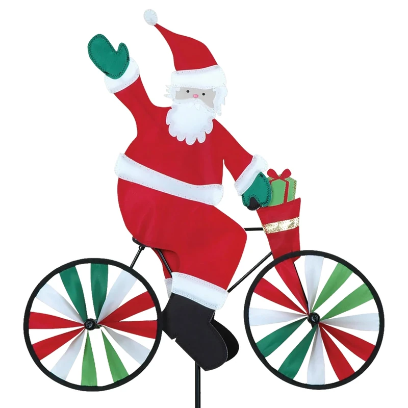 Premier Kites Santa Claus Bike Wind Spinner - 52 x 8 x 110cm