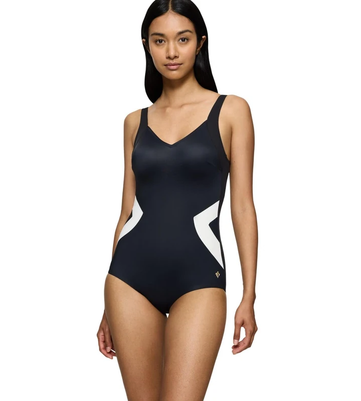 Triumph Women's Summer Allure Op One Piece Swimsuit, White-Dark Combination, 48
