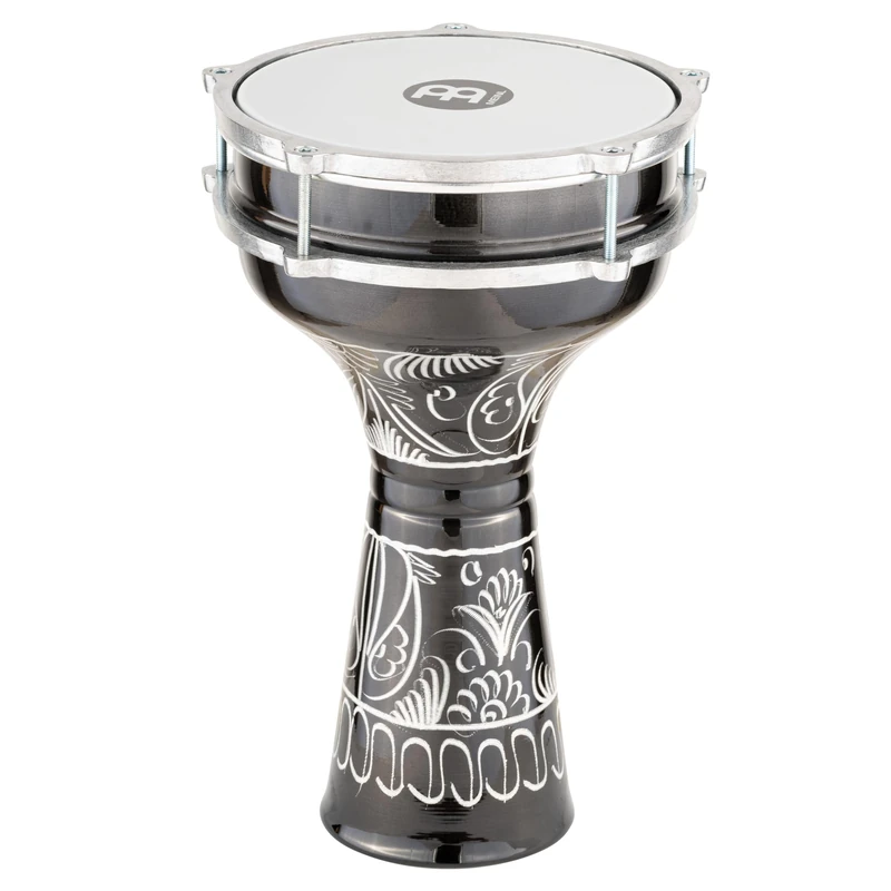 Meinl Percussion Aluminum Series Darbuka - Very Large Handdrum - With Synthetic Head - Diameter 8 Inches - Aluminum, Multicoloured (HE-124)