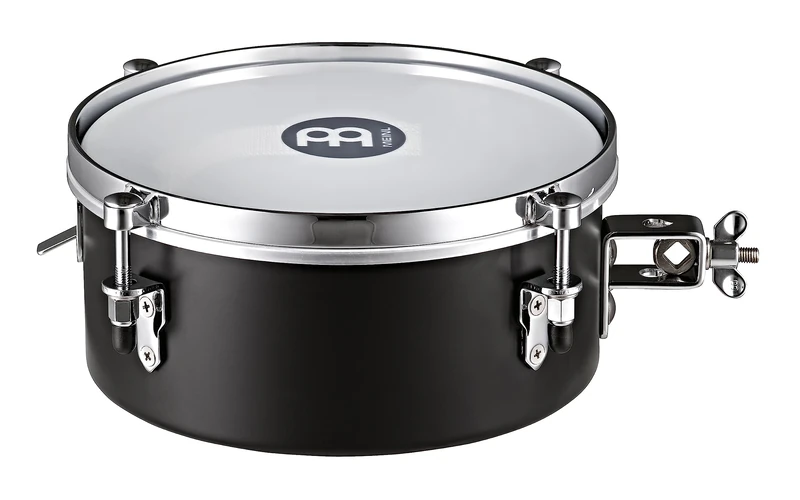 Meinl Percussion Drummer Snare Timbales - Drum with 8-inch Diameter - With Snare and Mount - Steel, Black (MDST8BK)