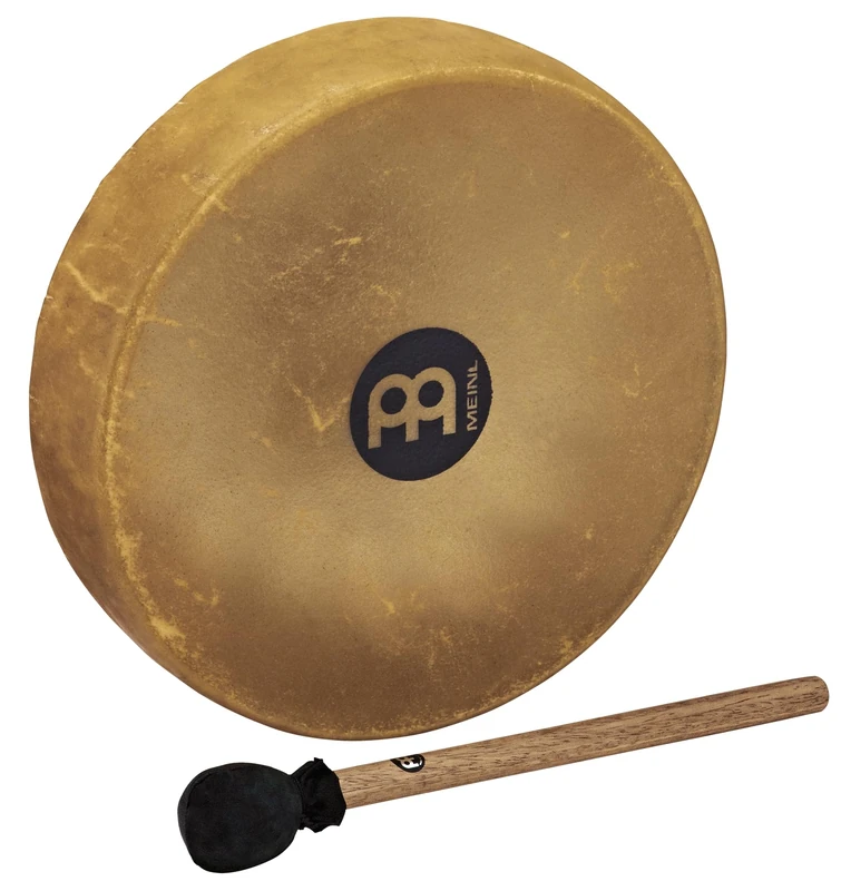 Meinl Percussion Hoop Drum Instrument - Medium-Large Hand Drum - Diameter 12,5 Inches - Including Leather Beater- Playing Surface Buffalo Skin, Natural (HOD125)