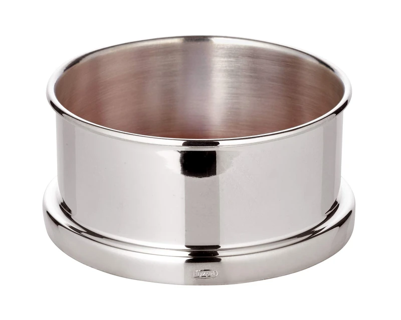 Edzard bottle coaster Derby, silver plated, with wooden base, diameter 3,9 in