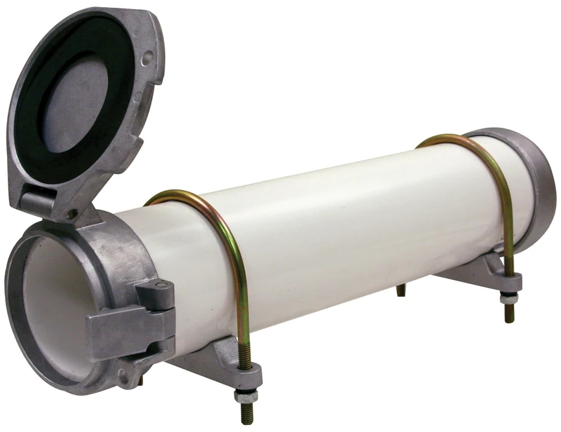 Buyers Products CC600 PVC Conduit Carrier Kit, 6 Inch Diameter, Mounting Hardware Included, Spring-Loaded Latch, Weather-Resistant Door Gasket