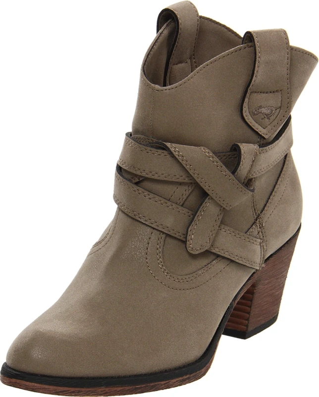 Rocket Dog Women's Sayla Vintage Worn PU Western Boot, Mushroom, 9 UK