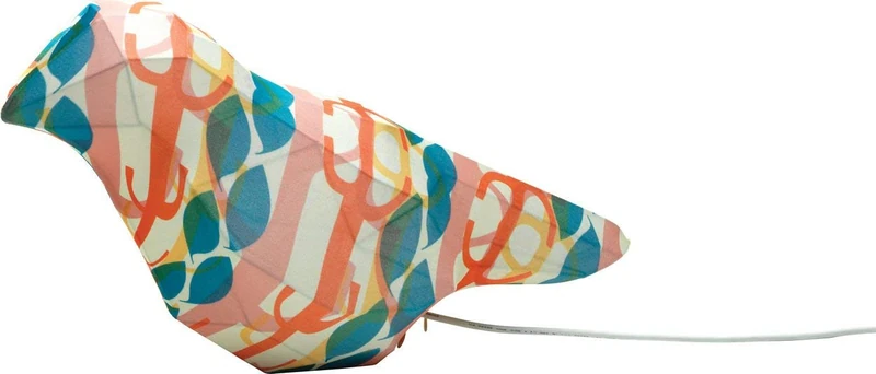 Alessi PP01 2 I love animals: Cillirose lamp made of painted stretch fabric with a structure - steel. Interchangeable cover in white stretch fabric. LED light (diode light), 1 watt and 12 volts. - Image 1