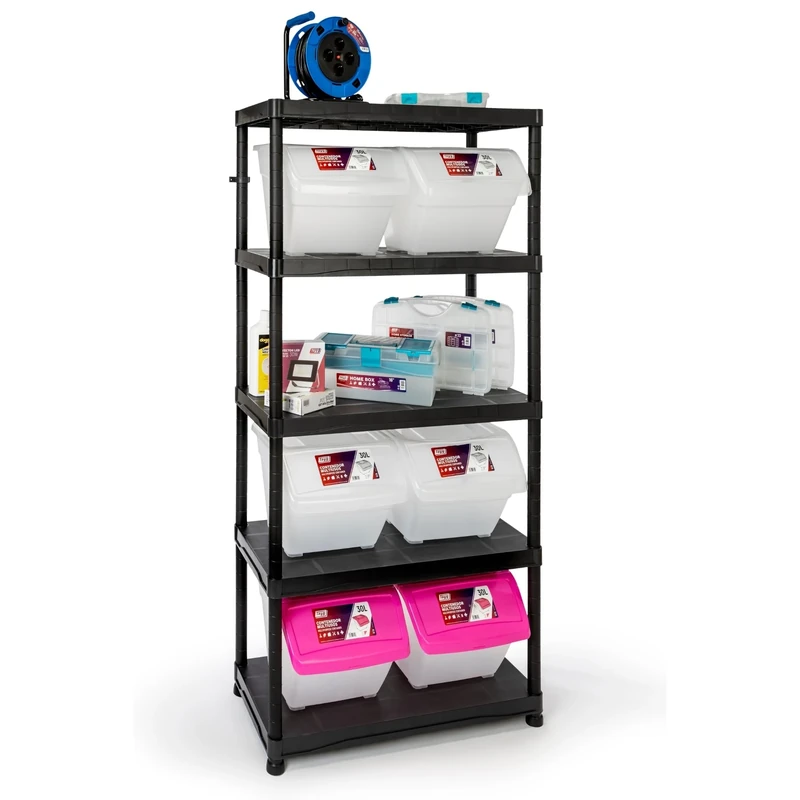 Tayg Plastic Shelving Unit mod. 945, Black