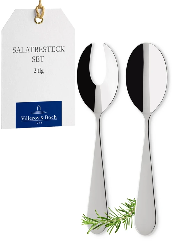 Villeroy & Boch Sereno XXL Salad Serving Set, 2 Pieces, Stainless Steel
