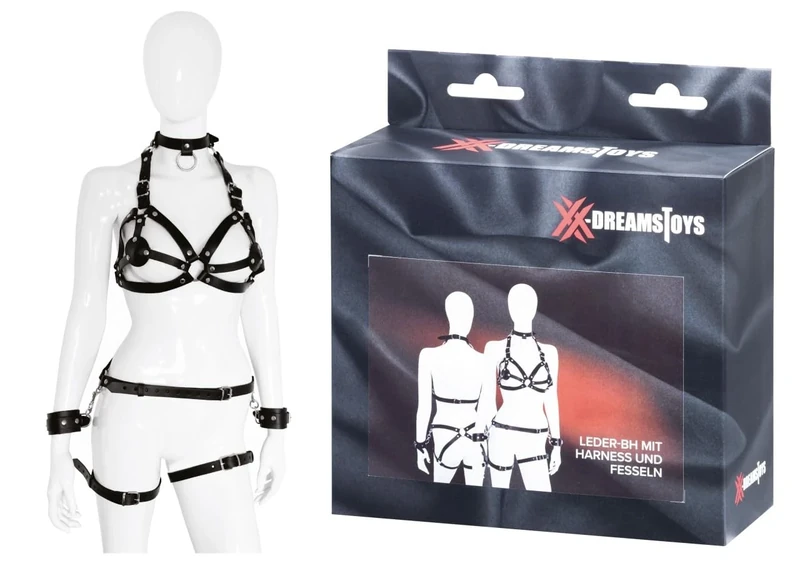 XX-DREAMSTOYS Bra Harness Black One Size - Image 1
