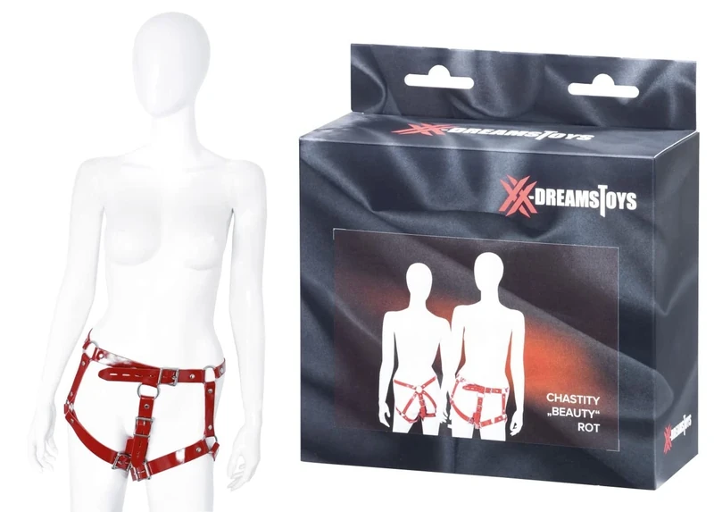 XX-DREAMSTOYS Beauty Chastity Belt Red One Size