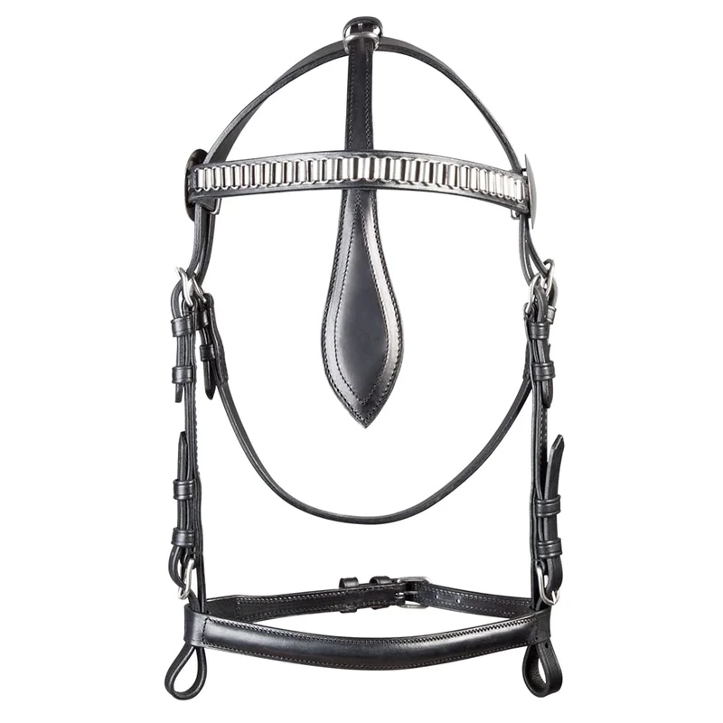 PFIFF Standard Driving Bridle without Blinders, Black, MShetty