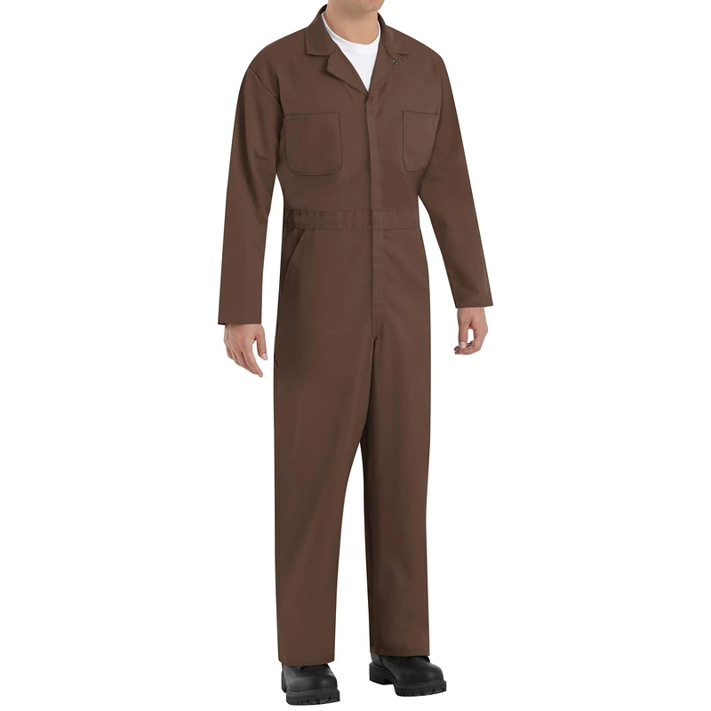 Red Kap Men's Ct10bn Work Utility Coveralls, Brown, 46