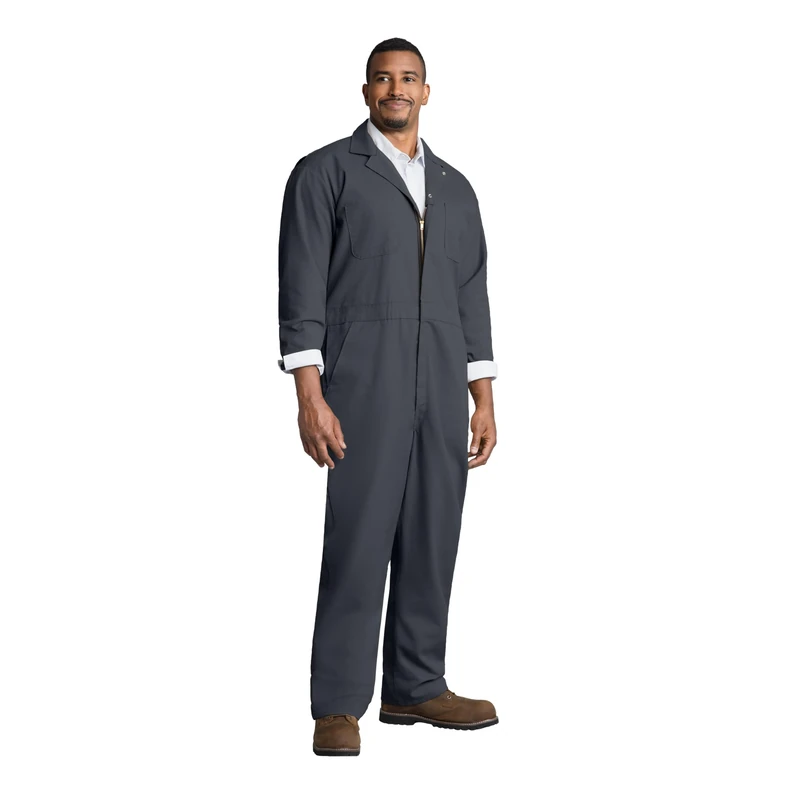 Red Kap Men's Twill Action Back Coverall Work Utility, Charcoal, 54