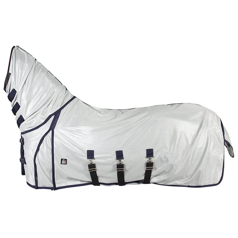 PFIFF Fly Rug with Neck Piece, Silver, 145 cm - Image 1