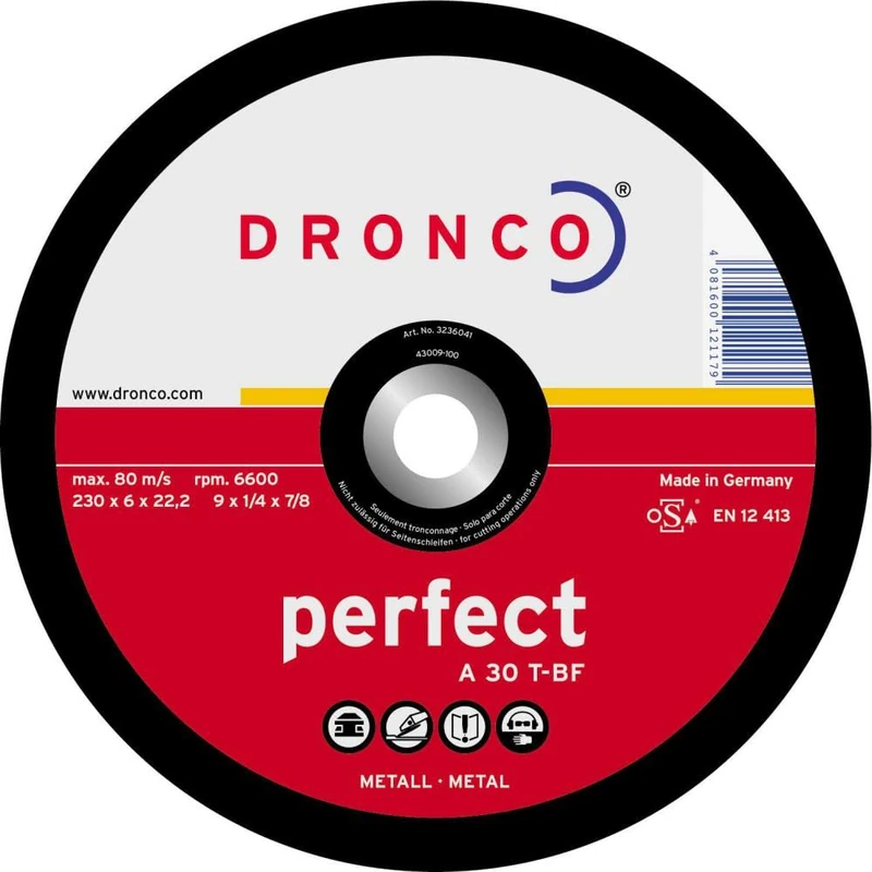 Dronco Perfect Boxed - DPC Grinding Disc - Metal 180 x 6mm Box Of 10 - Image 1
