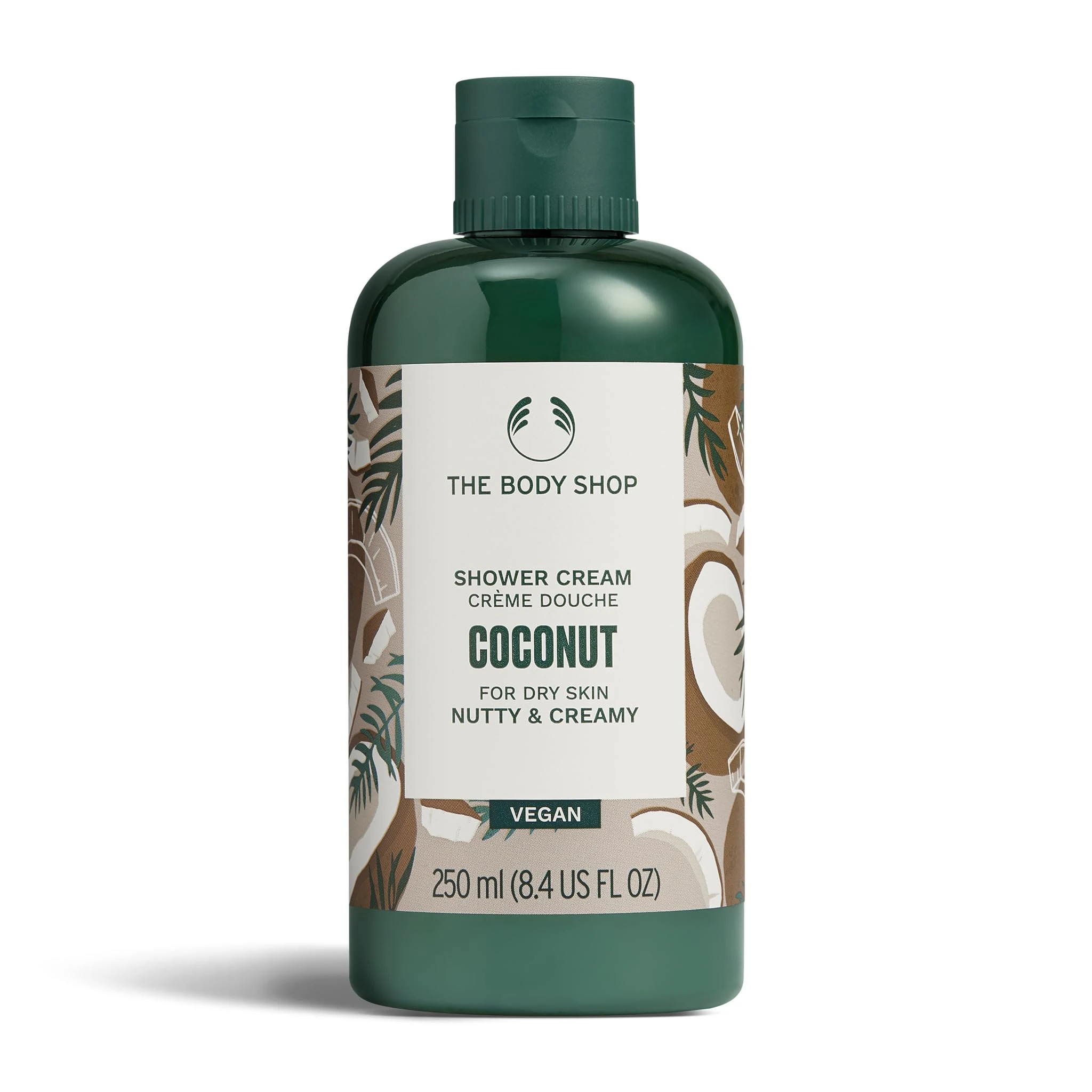 The Body Shop Coconut Shower Cream (1x 250ml), Shower Cream Body Wash for Dry Skin, Shower Gel with 91% Natural Origin, Vegan Body Care for Sensitive Skin