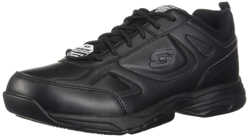 Skechers for Work Women's Dighton Bricelyn Wide Work Shoe,Black,9.5 W US