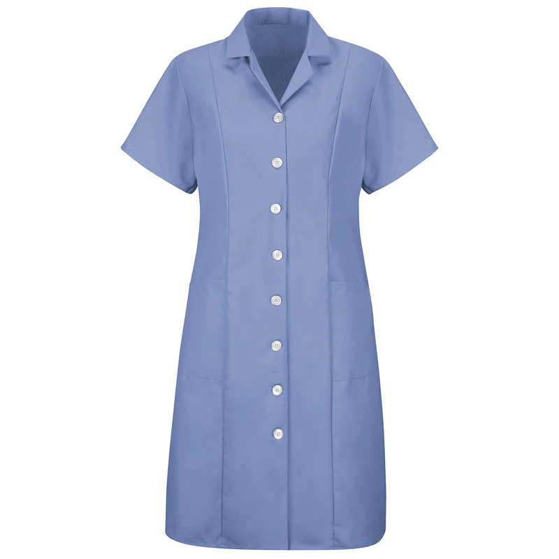 Red Kap Women's Short Sleeve Work Dress, Light Blue, M - Image 1