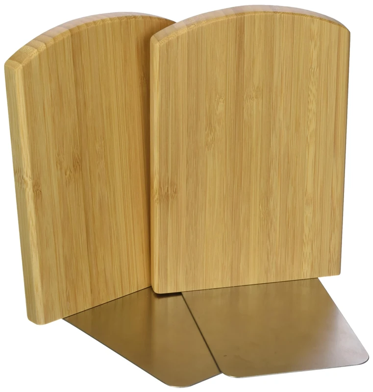Wedo Bamboo Bookends Set - Brown (Pack of 2), 611207