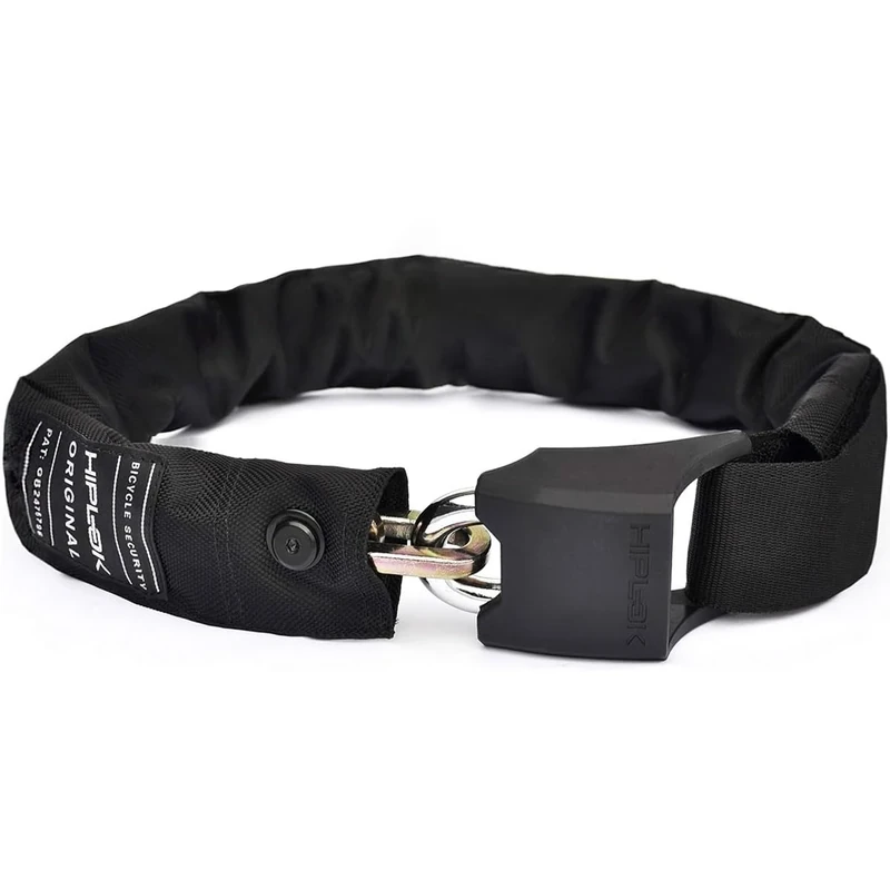 Hiplok Original Bike Chain with Lock - Black. 85cm with Stainless Steel Bicycle Chain Lock. 3 Keys + 10 Year Warranty. Sold Secure Silver Bike Lock