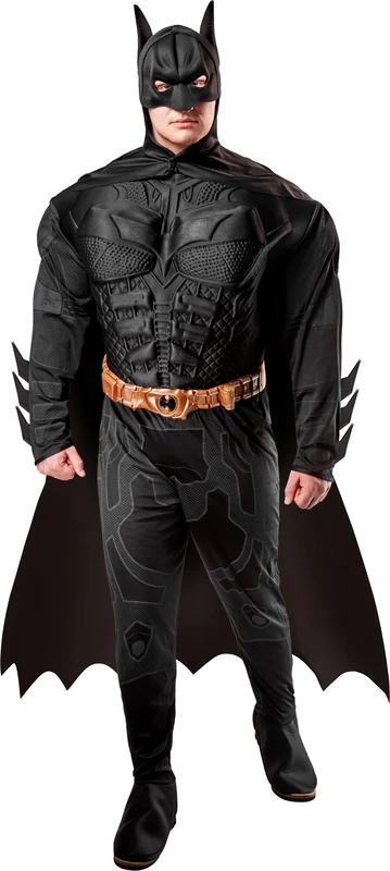 Rubie's Men's Dc Comics The Dark Knight Rises Muscle Chest Batman Costume Adult Size, Black, Plus