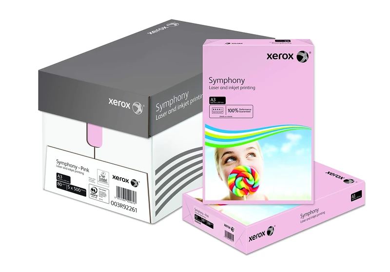 xerox A4 160 GSM Symphony Printer Paper Box - Pink