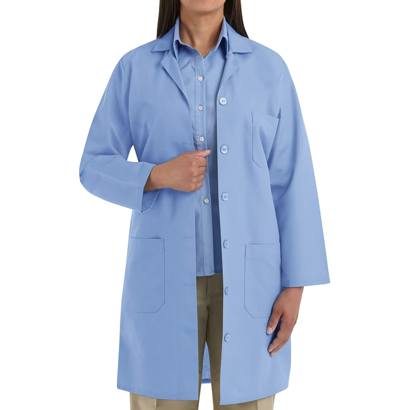 Red Kap Women's Lab Coat, Light Blue, S