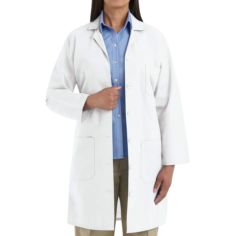 Red Kap Women's Lab Coat, White, XXXXL