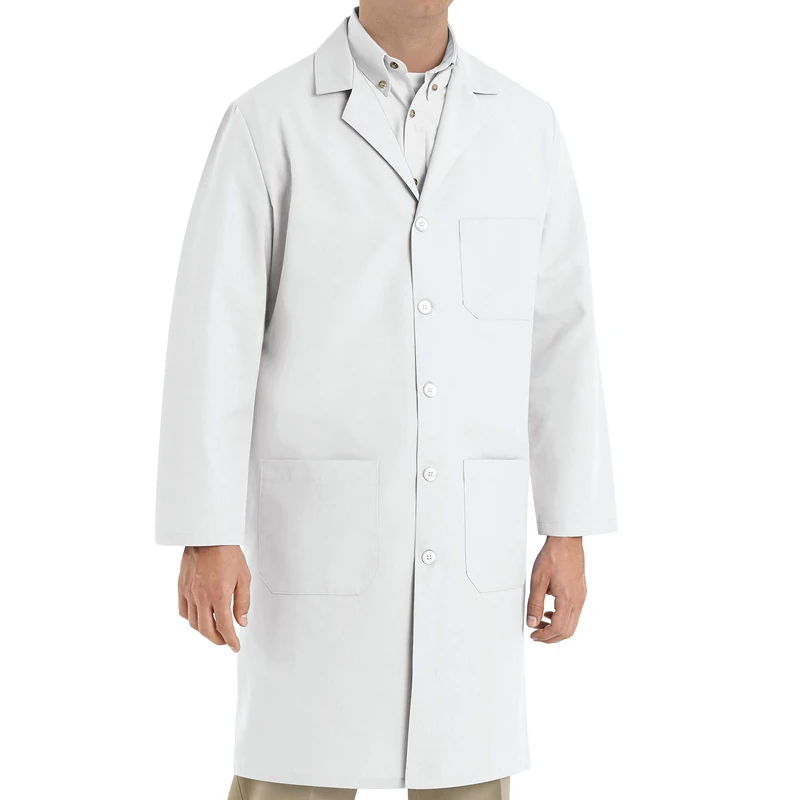Red Kap Men's Lab Coat, White, 32