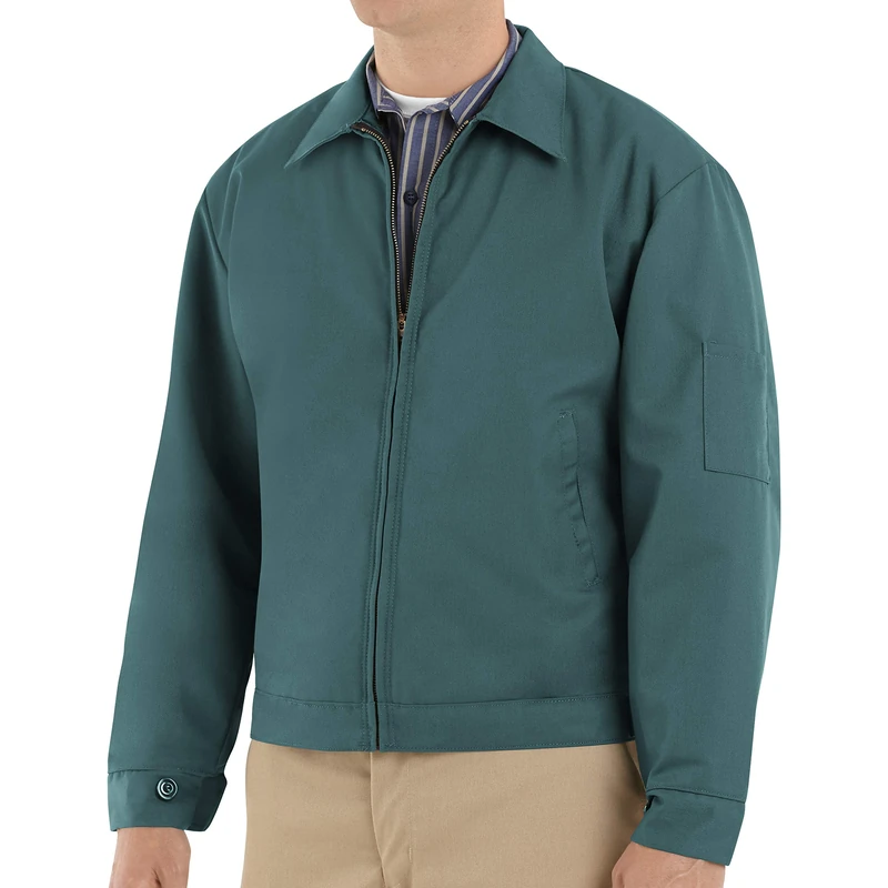 Red Kap Men's Slash Pocket Jacket, Spruce Green, XL