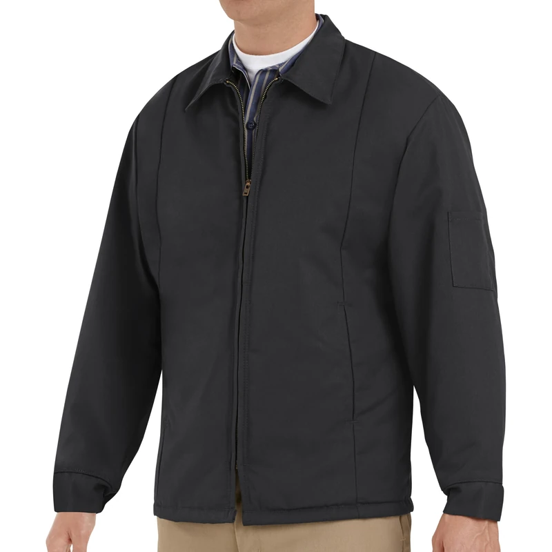 Red Kap Men's Perma Lined Panel Jacket, Black, XXXL