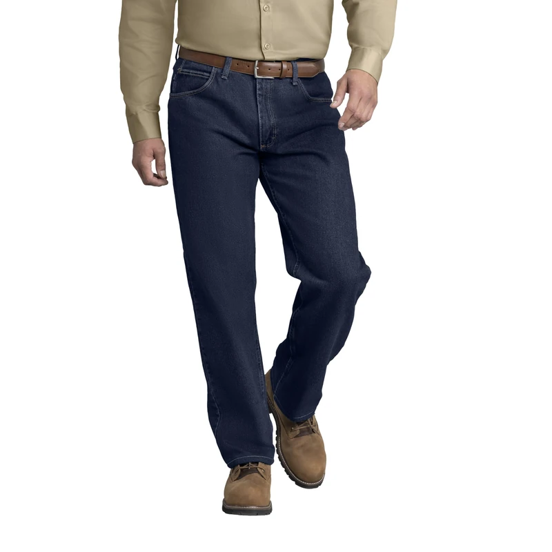 Red Kap Men's Relaxed Fit Jean, Prewashed Indigo, 44x32