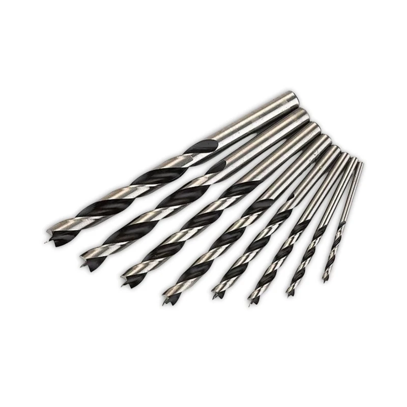 Fisch - FSF-134893 FSF-328094 3-10mm Set of Chrome Vanadium Brad Point Drill Bits, 8-Piece
