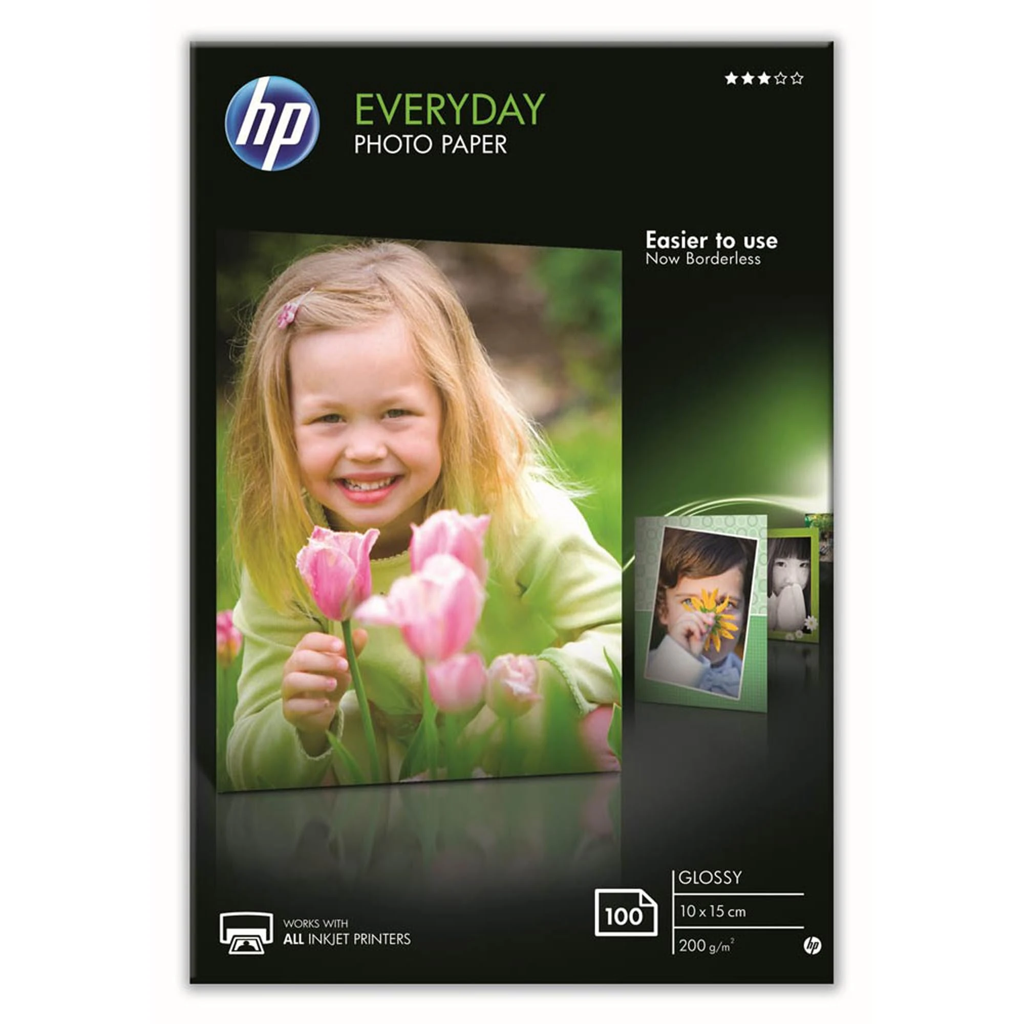 HP CR757A, 10 x 15 cm, Everyday Glossy Photo Paper, 200 gsm, 100 Sheets, White