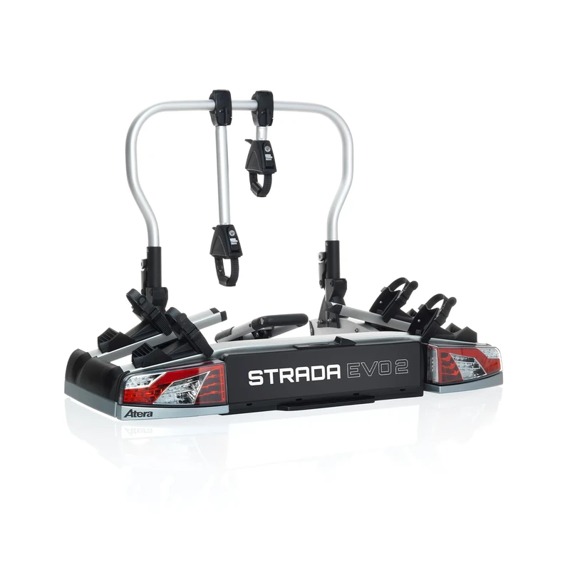 Atera 022700 Car bike carrier Strada Evo 2, car towbar carrier with rear lights - for 2 bikes or e-bikes