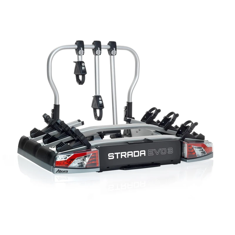 Atera 022701 Car bike carrier Strada Evo 3, car towbar carrier with rear lights - for 3 bikes or e-bikes