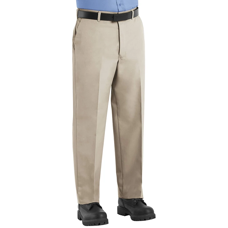 Red Kap Men's Wrinkle-Free Work Pants, Tan, 36W x 34L