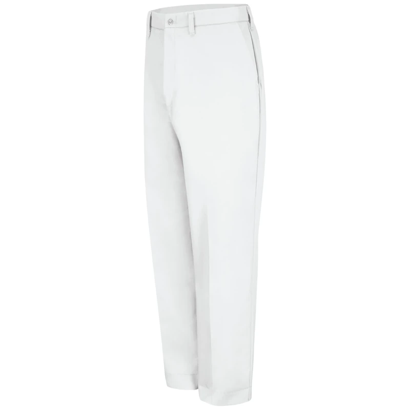 Red Kap Men's Wrinkle-Free Regular Fit Twill Blend Work Pants - White - 34W x 32L - Image 1