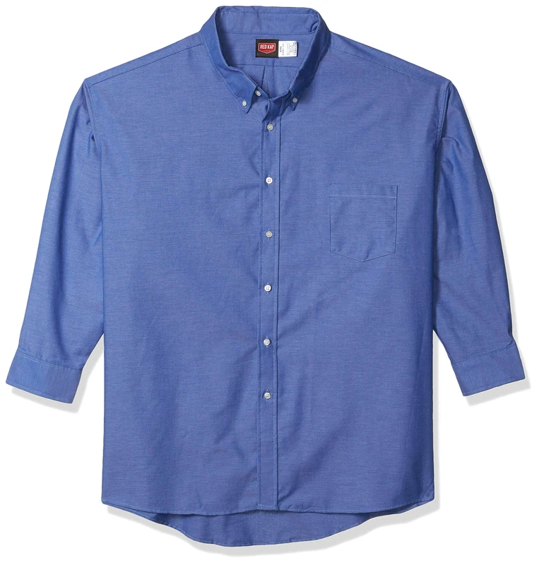 Red Kap Men's Tall Size Long Sleeve Solid Oxford Executive Shirt, French Blue, 21.5'' Neck 36" - Image 1