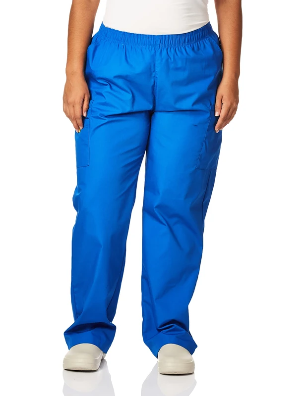 WonderWink 5016ARYLXL Origins Women's Quebec Fit Pull On Cargo Pant, Royal, Standard - X Large
