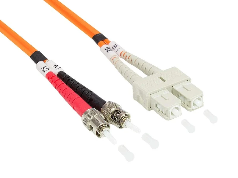 Good Connections LWL Duplex Patch Cable LC to SC Multimode 50/125 Inch Fibre Optic orange OM2 - Orange 0.5 m