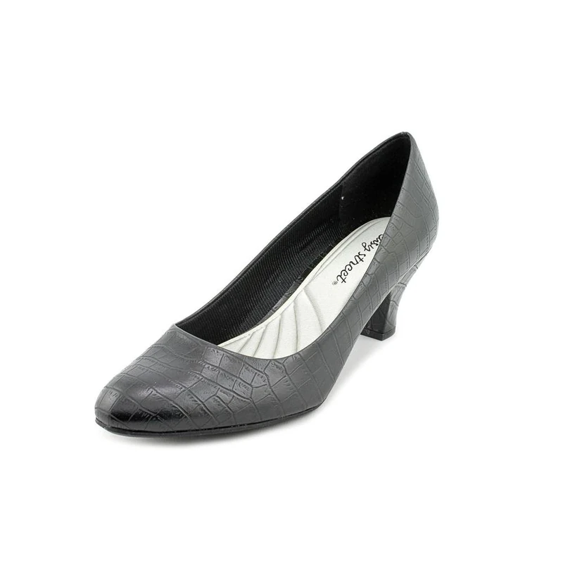 Easy Street Women's Fabulous Pump, Black Croco, 3 UK