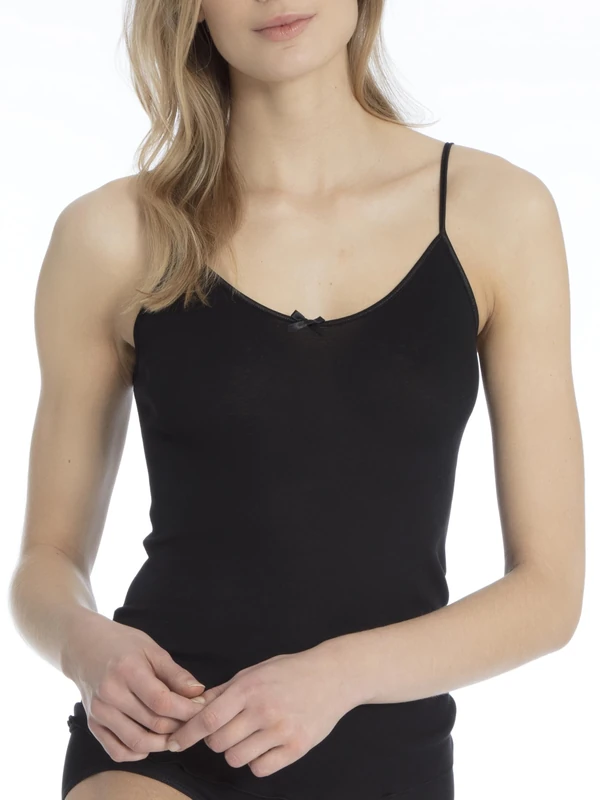 Calida Women's Spaghetti-Top Light Sleeveless Vest, Black (Schwarz 992), S - Image 1