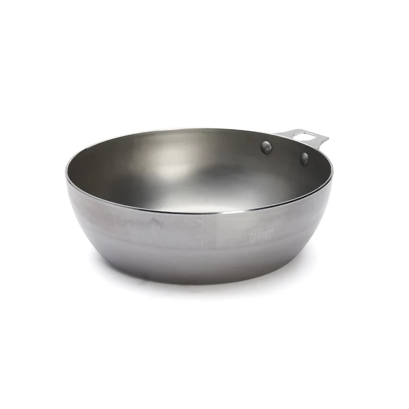 De Buyer Mineral B High-Sided Frying Pan with Detachable Element, 24 cm, Steel, Silver, 39.6 x 32.79 x 8.99 cm