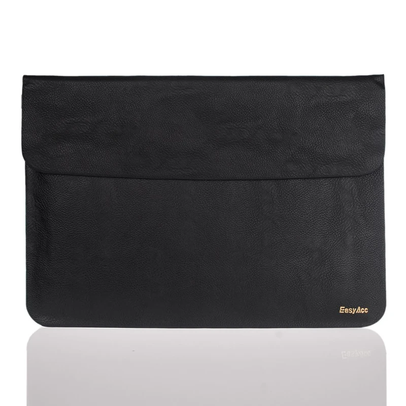 EasyAcc 13.3 inch Laptop Ultrabook Leather Sleeve Carrying Case Cover for Apple Macbook Pro Retina 13.3 zoll (Size: 13.3 inch, Color: Black) Size: 345 mm x 245 mm x 5 mm