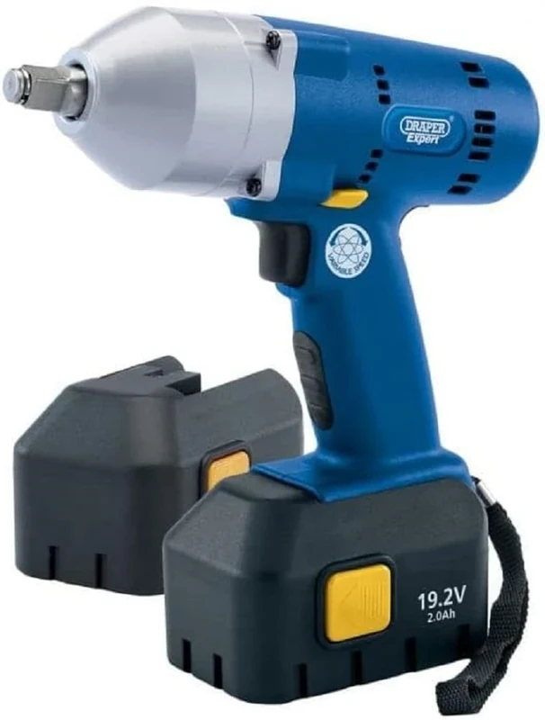 Draper 13507 Expert Cordless 1/2" SQ DR Impact Wrench with Two Battery, 19.2V