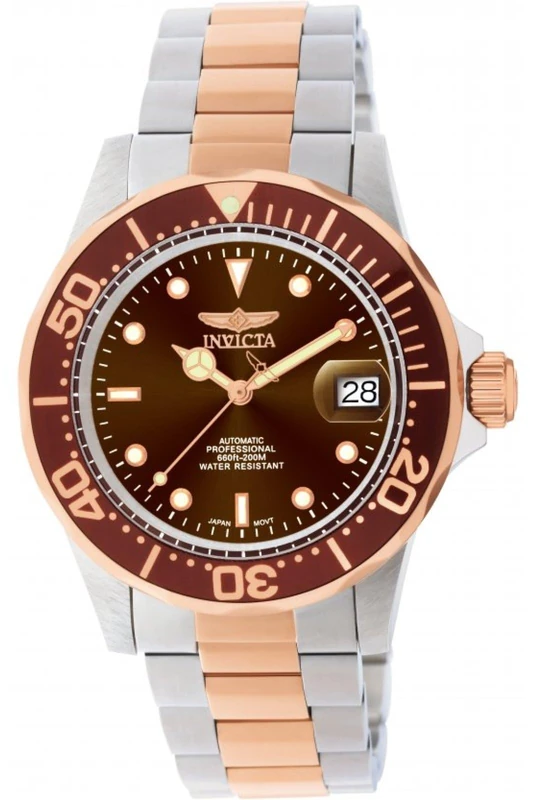 Invicta Pro Diver 11241 Men's Watch - Waterproof - Analogue - Automatic Movement - Stainless Steel with Brown dial - 43mm